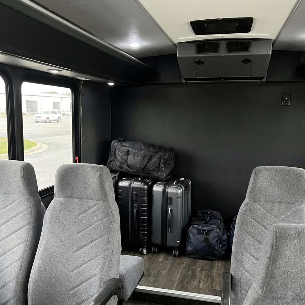 post falls 15 passenger minibus luggage area