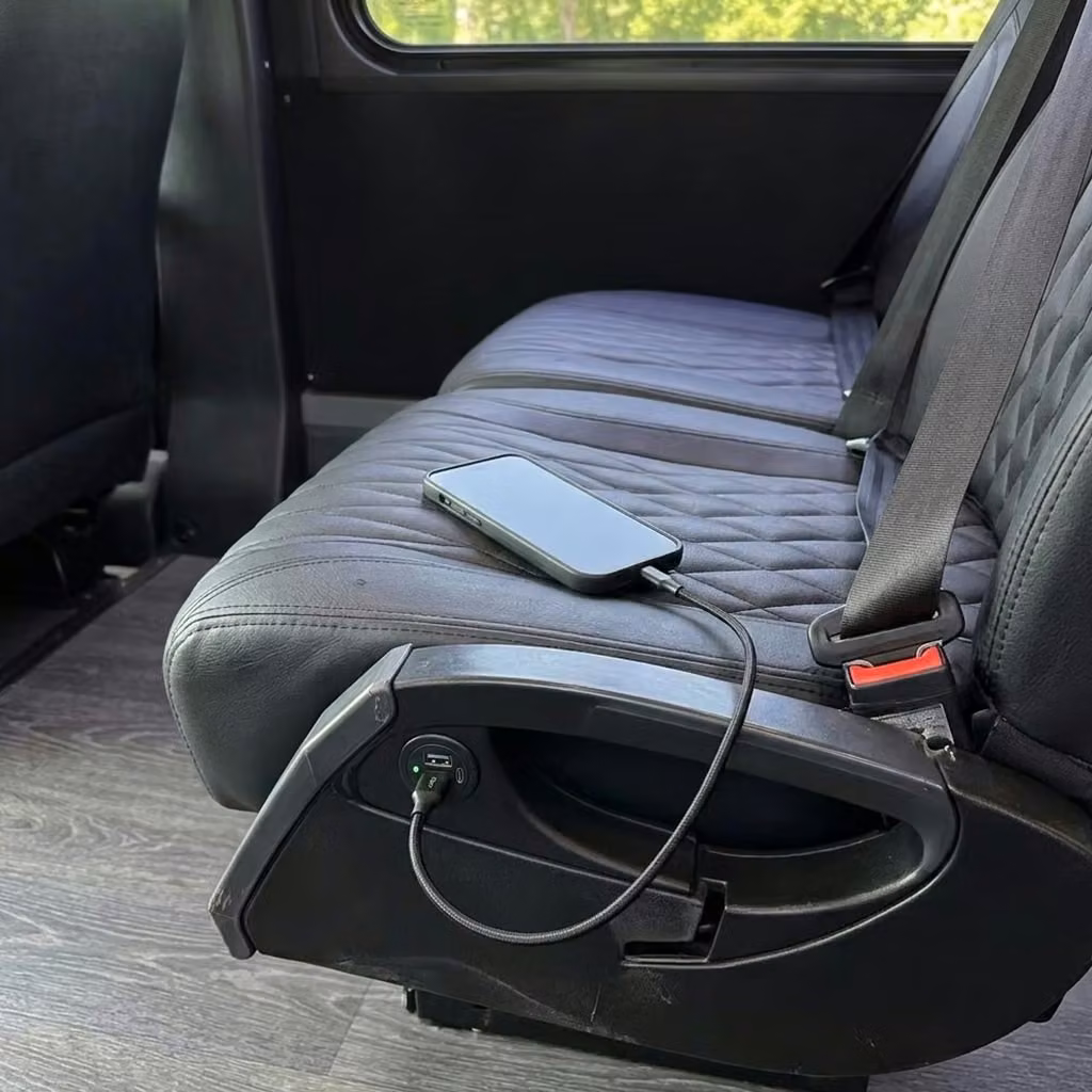 post falls 20 passenger minibus usb charging