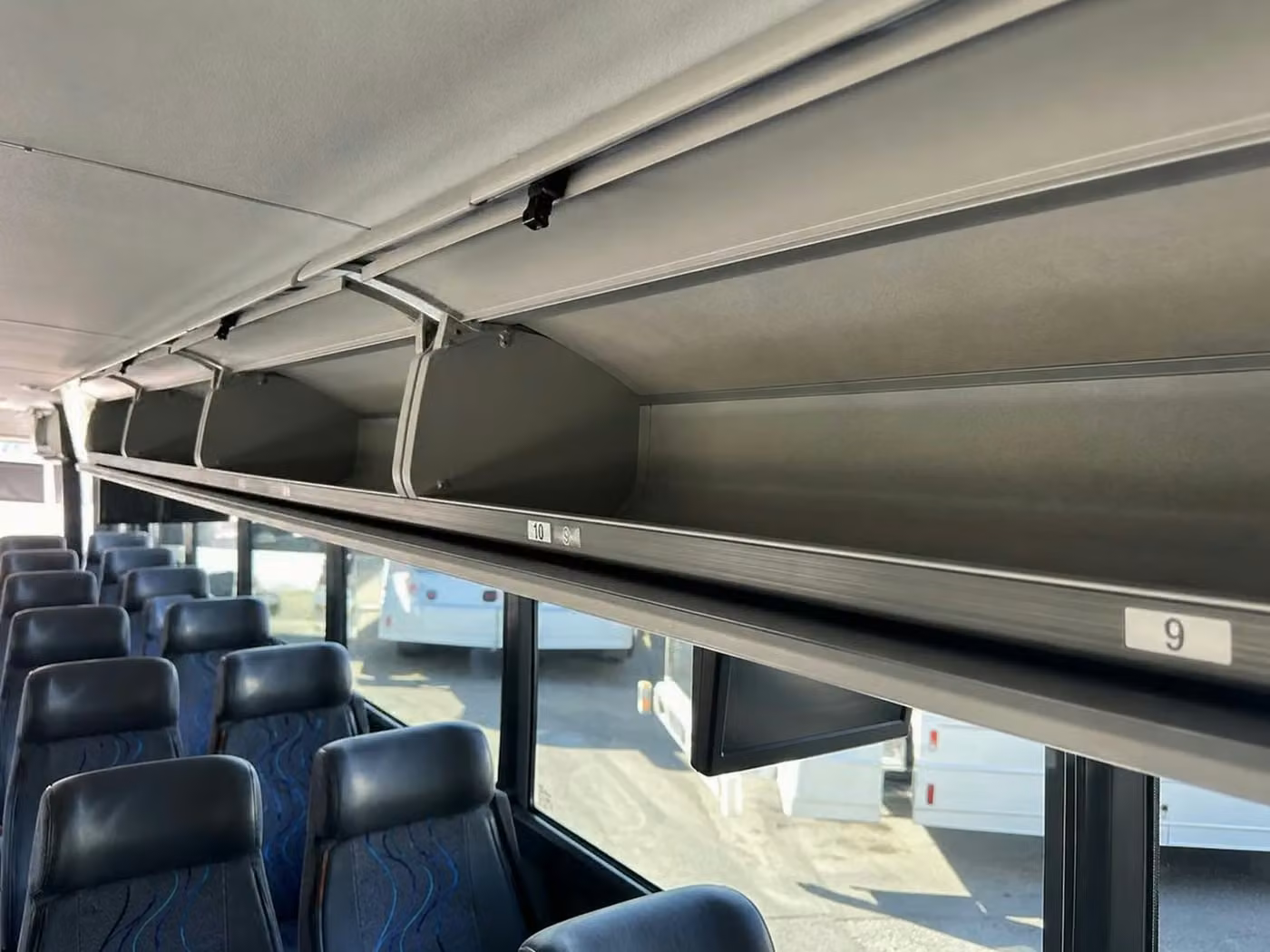 post falls 35 passenger minibus overhead storage
