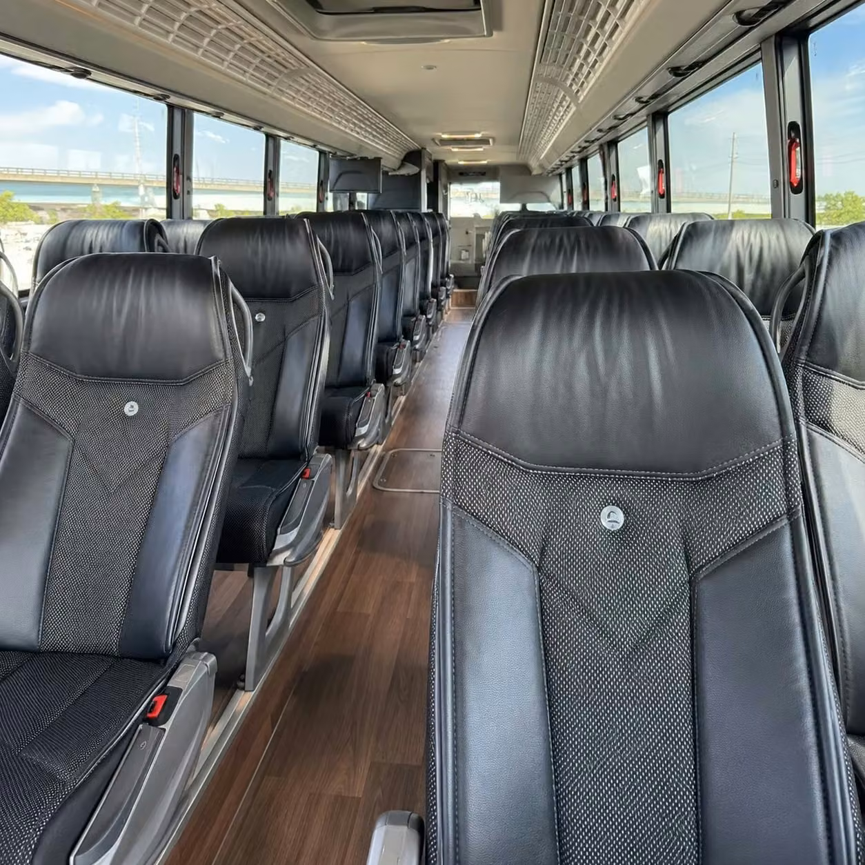 post falls charter bus interior 3